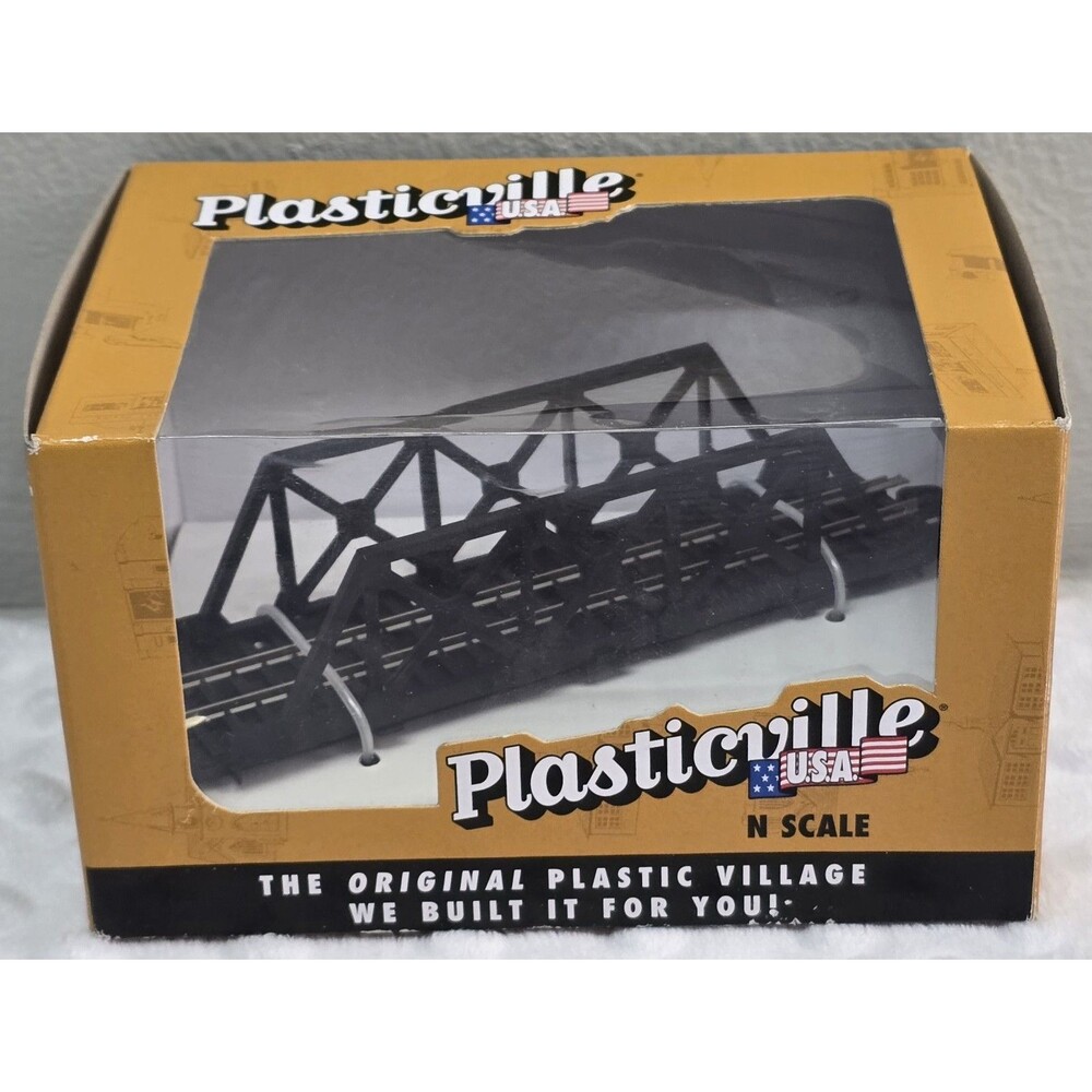 Bachmann Plasticville New N Scale EZ Track Truss Bridge Black Plastic 44874 Box